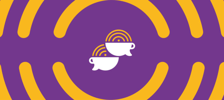 Podcast Café com Leite - Logotipo
