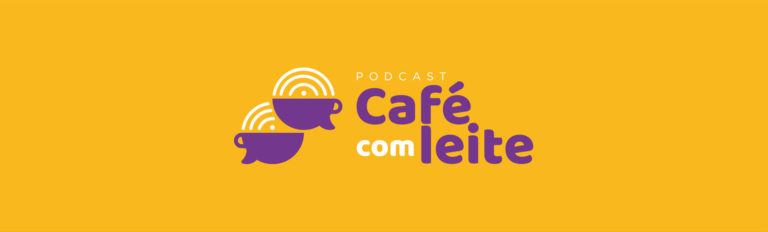 Podcast Café com Leite - Logotipo